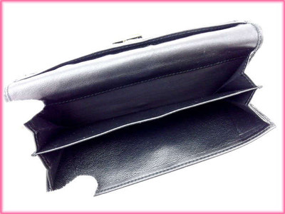 Gucci Long Wallet Black W Hook Genuine Leather Like Gucci Long Wallet Black W Hook Genuine Leather Like