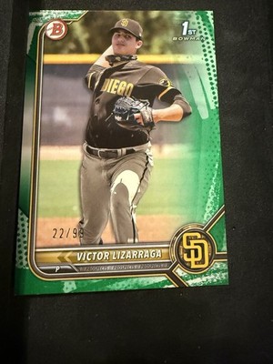 2022 Bowman Victor Lizarraga 1st Bowman Green Border Parallel #BP-127 /99