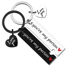 Matching Keychains for Couples I Love You Gifts for Him Her Soulmate Wife Husban
