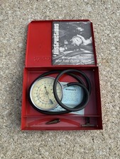 Snap-on Vacuum And Fuel Pump Pressure Gauge W Vtg Metal Case Papers
