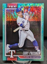CODY FREEMAN 2026 Topps Aqua Holo Foil RC #224 Rangers 1 IN 500 PACKS Odds RARE