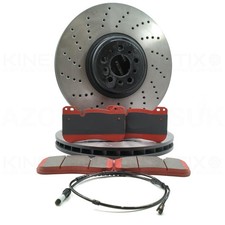 FOR BMW X5M F95 X6M F96 COMPETITION FRONT BRAKE DISCS CERAMIC PADS SENSOR 395mm