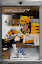 2023-24 SP Game Used Luke Evangelista 3 Color Patch Autograph Rookie Card # 223