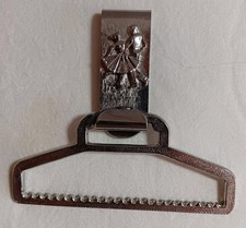 Square Dancing Metal Belt Clip Towel Holder Dancers 3.5" Vintage