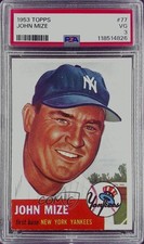 1953 Topps Johnny Mize John Mize #77 PSA 3 HOF 1c2s