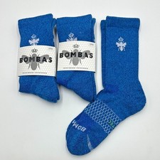 3 Pairs BOMBAS Men's All Sport Calf Socks Cushion Running Hex Tec Size Large