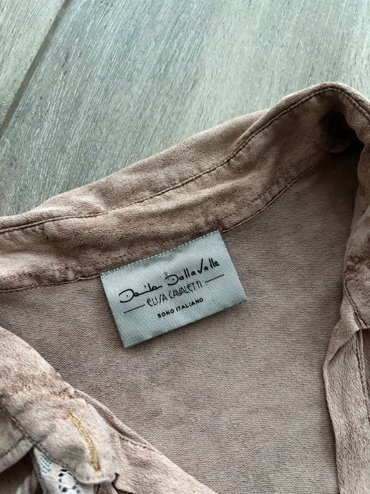 Blusa romántica con volantes Elisa Cavaletti — Top de diseñador boho Shabby Chic XS - S Foto 3 de 4