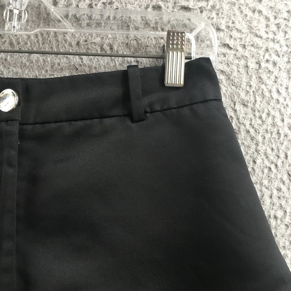 Pantalones Cortos Chinos Zara Para Mujer M (Real 29x3.5) Negros Tiro Alto Frente Plano Informal Cremallera Foto 3 de 4