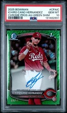 2025 1st Bowman * Green Shimmer * Ichiro Cano Hernandez PSA 10 Auto /99 Pop 1