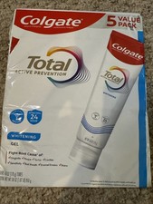 Colgate Total Whitening Gel Toothpaste 5 Packs 6 oz./179g each Active Prevention