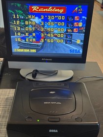 Sega Saturn MK-8000A Console Lot W/ Controller Cables w/ 3 games tested&working