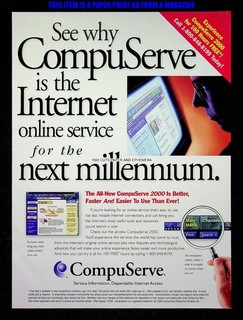 CompuServe Internet Service 1999 Trade Print Magazine Ad Poster ADVERT
