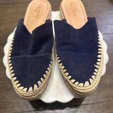 Sam Edelman Navy Suede Espadrille Slides