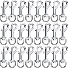 24 Pcs Swivel Snap Hooks for Dog Leash Heavy Duty 2.76 Inch Flag Clasp Single En
