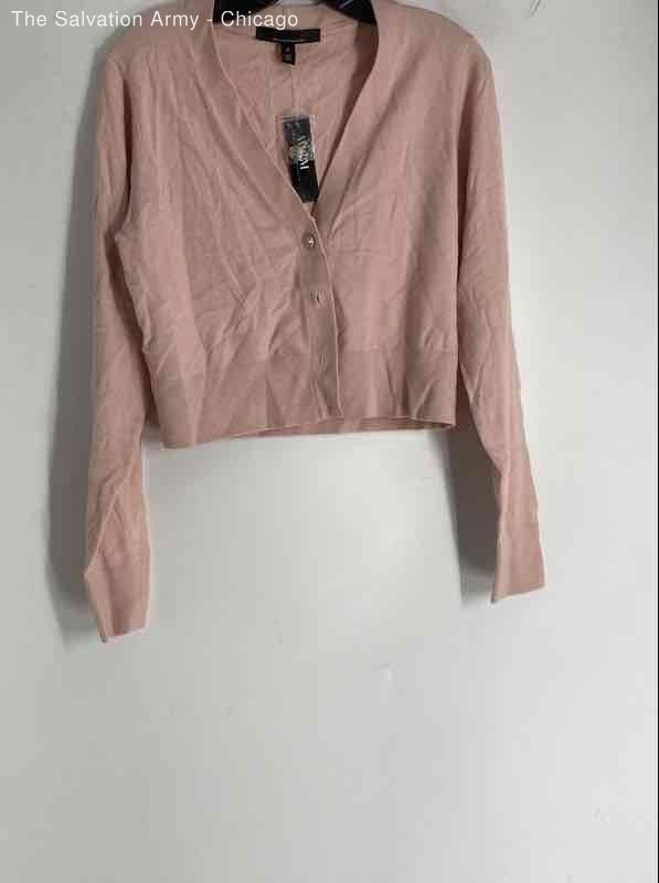 White House Black Market Womens Blush Pink Cardigan Sweater Size Medium