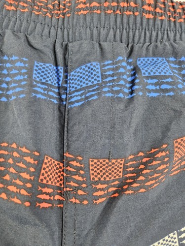Columbia PFG Swim Trunks Boys XL 18/20 Red White Blue Fish UPF 50 Omni Shade - Picture 6 of 14