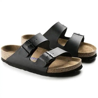 Birkenstock Arizona Birko-Flor Soft Footbed Unisex Sandals Select Size-Black