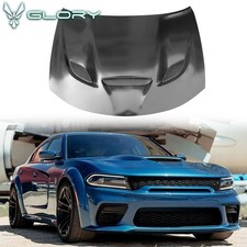 Fits 15-23 Dodge Charger Front Hood Srt Hellcat Scoop Vent Unpainted Aluminum Fits 15-23 Dodge Charger Front Hood Srt Hellcat Scoop Vent Unpainted Aluminum