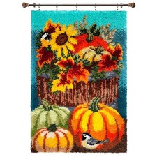 Herrschners  Autumn Abundance Kit  Hanger Latch Hook Kit