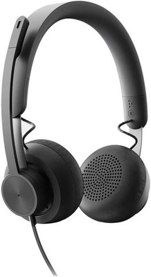 Logitech Zone 750 WIRED USB-C Noise Canceling Over-Ear Smartphone Headset Black