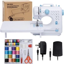 Sewing Machine Beginners with Extension Table Portable Mini Sewing Machines Kit