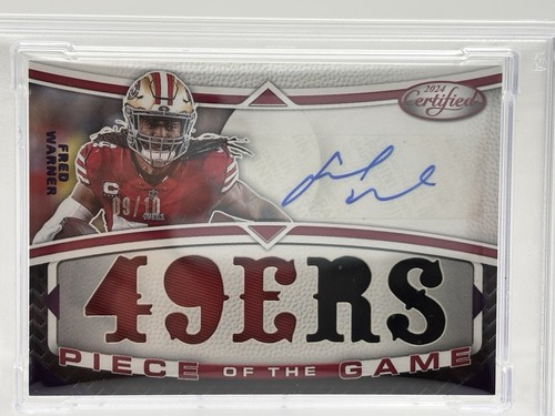 2024 Certified FRED WARNER Purple Piece of the Game Signatures 9/10 -PSA 8 - Picture 3 of 3