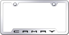 Toyota Camry Laser Etched Cut-out Mirrored Chrome License Plate Frame