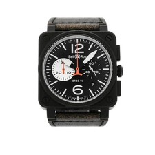 Bell Ross BR 03 Chronograph Black PVD SS Auto 42mm Black Dial Watch BR0394-BW