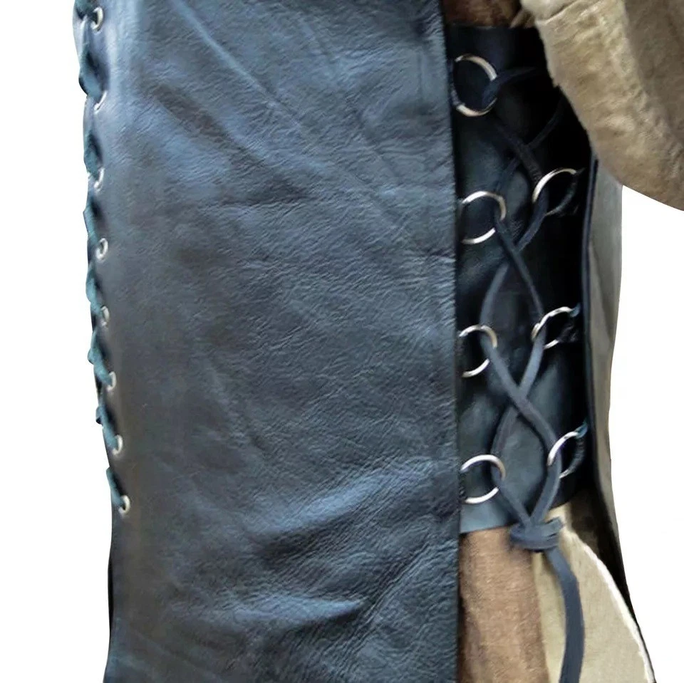 WEEKEND SALE Leather Viking Ragner Style tunic larp cosplay Costume Props - Image 4 of 4