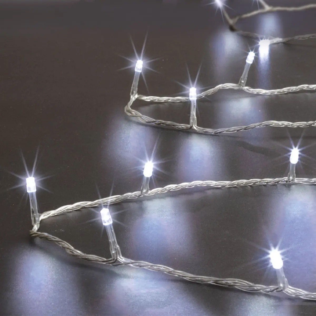 Guirlande de Noël grande longueur 30m blanche avec minuteur intelligent