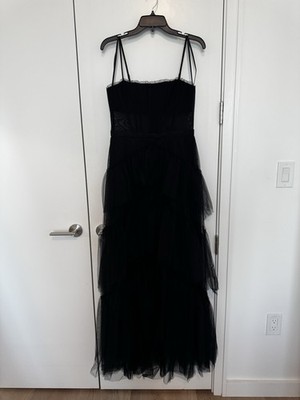 Brand new with tags BCBGMAXAZRIA black layered tulle gown in size 10
