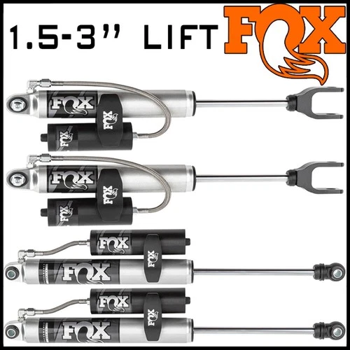Fox 2.0 Reservoir Front Rear Shocks 20-26 Silverado Sierra 2500 3500 1.5-3" Lift