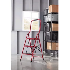 3-step ladder, Lightweight ladder with handrail, Mobile for kitchen, household