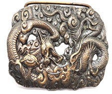Vlntage Bergamot Brass Works 1974 S-48 Dragon Men's Belt Buckle