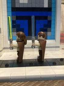 Lego Star Wars Qui-Gon Jinn And Obi-Wan Kenobi TCS Minifigures 7203 / 7204 RARE!