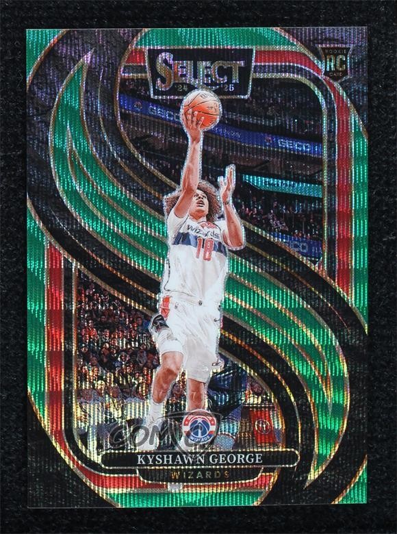 2024 Panini Select Premier Level Green Wave Prizm 13/50 Kyshawn George Rookie RC