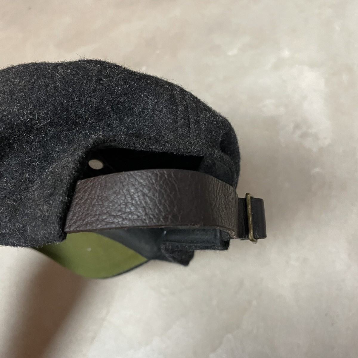 Vintage Gap Hat Leather Strapback Wool 90s Y2K Men's Logo | eBay