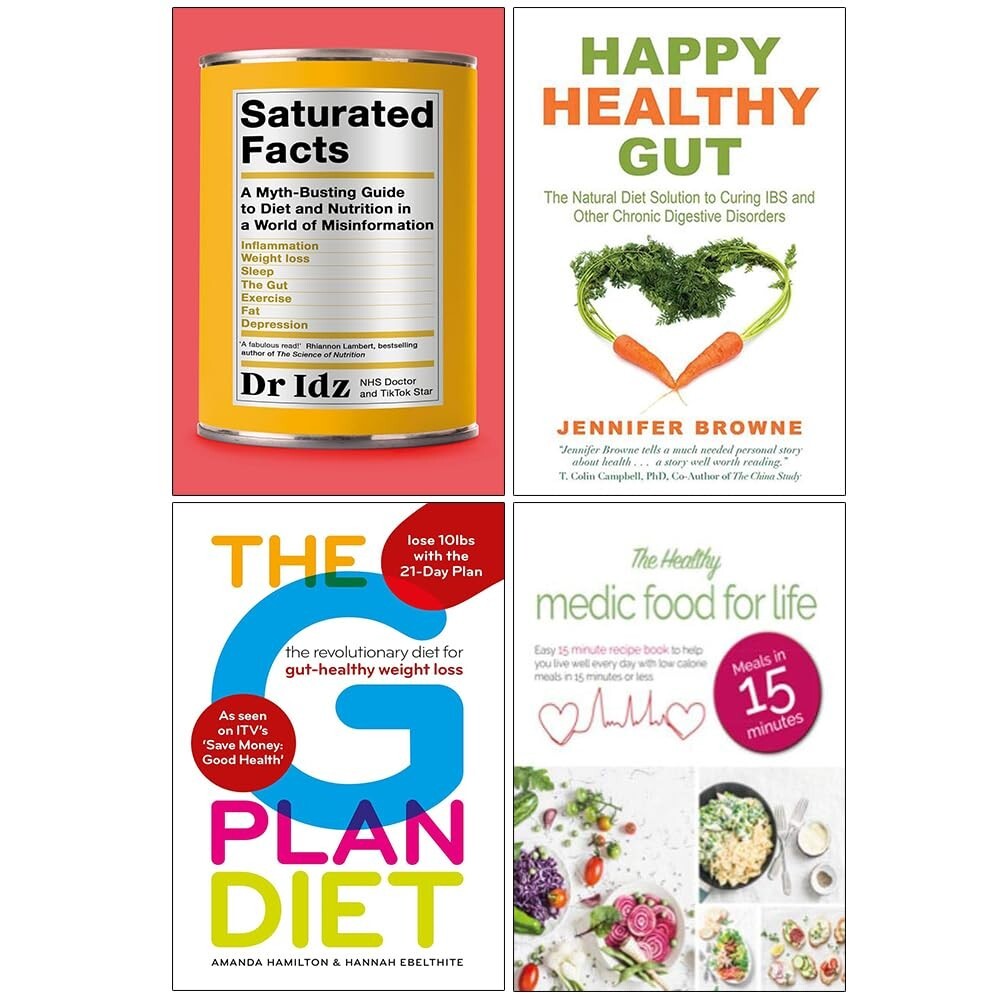 Saturated Facts, Happy Healthy Gut, The G Plan Diet & The Healthy Medic 4 Books