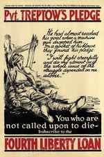 "Pvt. Treptow's Pledge" World War I Liberty Loan Poster - 24x36