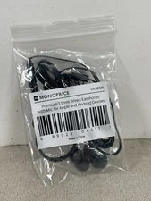Monoprice Premium 3.5mm Wired Earbud Headphone iPhone Samsung In Line Microphone