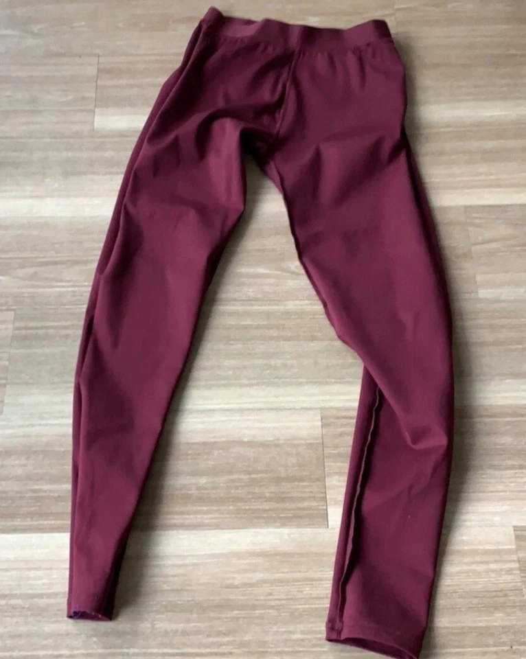 Kenzo Women’s LeggingsParis' Knit Print Logos Fuchsia Legging Bordeaux SZ S New - Image 2 of 2
