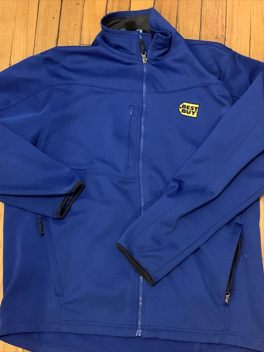 Best Buy Employee Uniform Full Zip Blue Jacket Coat Mens XL Tech Series Store