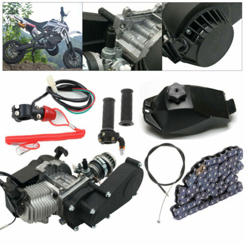 49CC 2Stroke Complete Engine Motor Kit Pocket Mini Dirt Bike Fahrrad ATV Scooter - Afbeelding 1 van 10