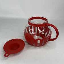 Ecolution Original Microwave Micro-Pop Popcorn Popper, RED Glass, 3-in 1