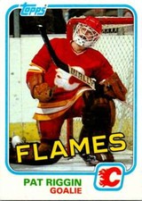 1981-82 Topps #30 Pat Riggin  RC Rookie Calgary Flames V52266