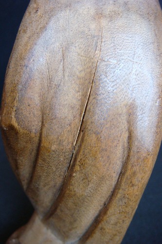 ANTIGUA FIGURA DE ESCULTURA DE MADERA TRIBAL AFRICANA TALLADA A MANO MUJER NATIVA NO.1 - Imagen 11 de 12