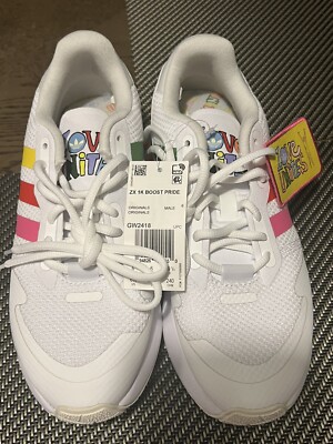 Men's Adidas ZX 1K Boost Pride Love Unites GW2418 White Shoes