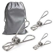 40 Pack Extra Large Clothes Pins Heavy Duty, 304 Stainless Steel Clothes Pins wi