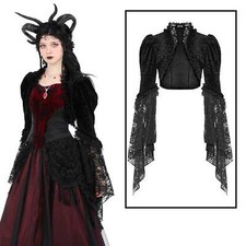 DARK IN LOVE Gothic Bolero-Jacke Schulterjäckchen Elegant Samit Spitze Victorian