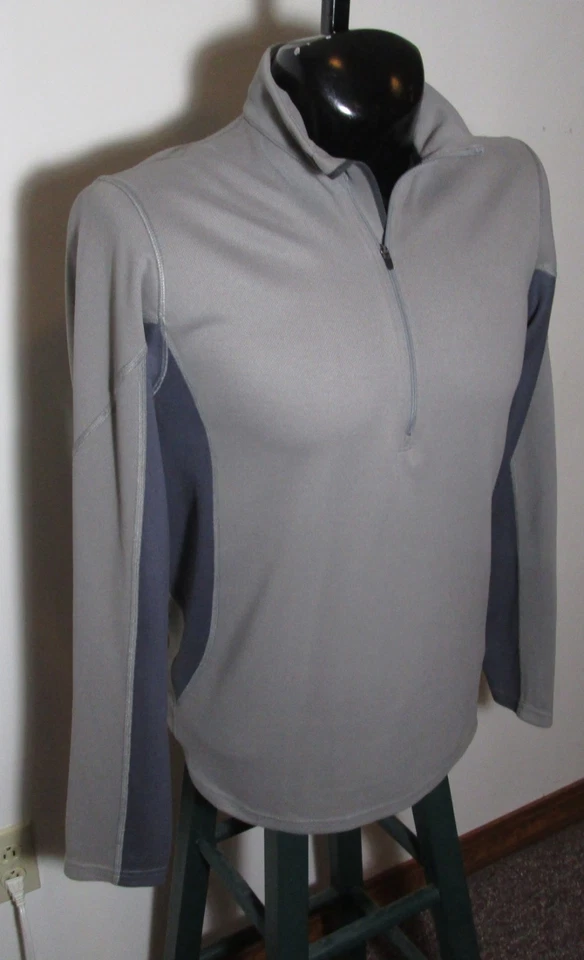 Camiseta EASTERN MOUNTAIN SPORTS Taupe Térmica 1/2 Zíper Tamanho M - Imagem 3 de 4